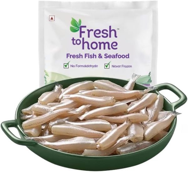 FreshToHome White Sardine/Veloori/Silver Fish/White Fish | Whole cleaned | 240g to 250g pack | Fresh | Never Frozen