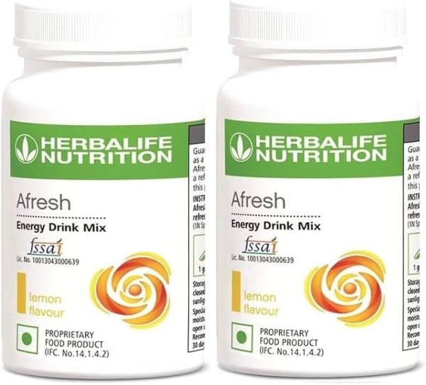 Herbalife HN Nutrition Afresh Energy Drink (Lemon Flavour, 50 g) -Combo Pack of 2