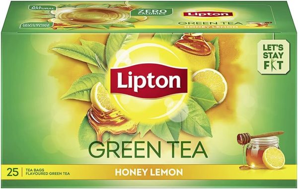 Lipton Honey Lemon Green Tea Bags, 25 Pieces, , lemon & honey (25*1.4gm each)