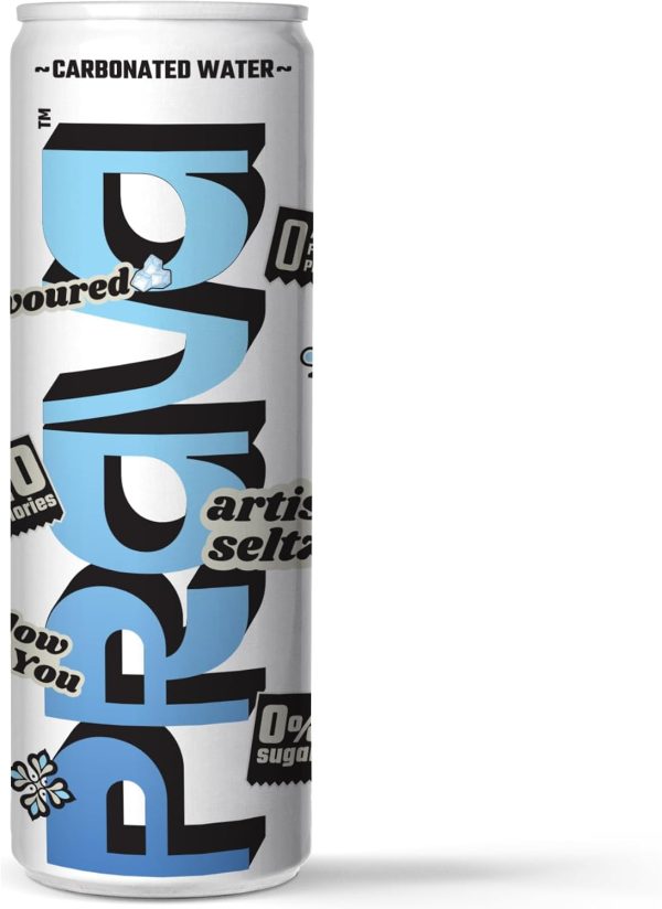 Prava Sparkling Water - Unflavoured, Pack of 6 x 250ml