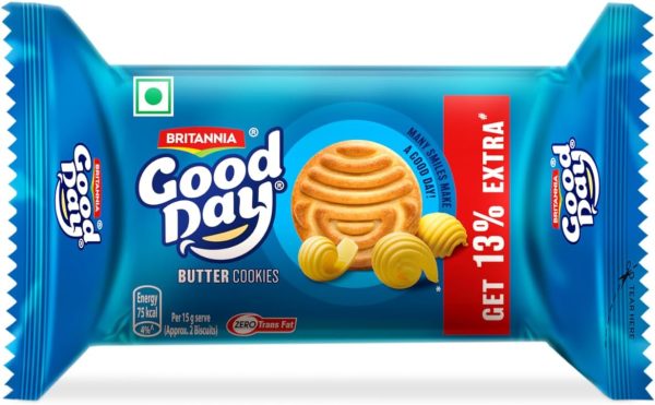 Good Day Britannia Butter Cookies, 52.5G/60 G / (53 G+15 G = 68 G) (Weight May Vary)