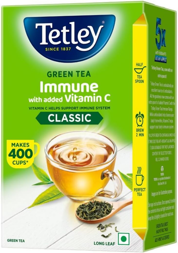 61bJVkkSusL-1 Tetley Green Tea Packet, 500g - Image 1