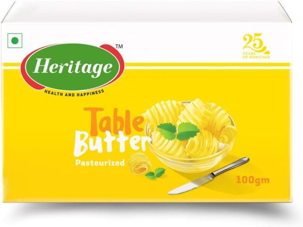 Heritage Pasteurized Table Butter, 100g