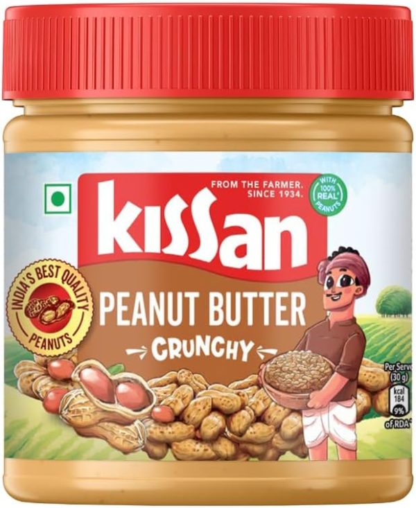 Kissan Crunchy Peanut Butter | High Protein | With Perfectly Roasted Peanuts | Naturally Gluten Free|| 350 g