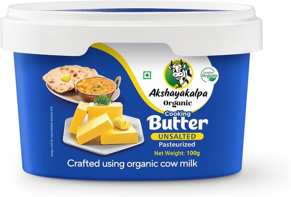 Akshayakalpa-Organic Cooking Butter Un-salted 100 g-Tub