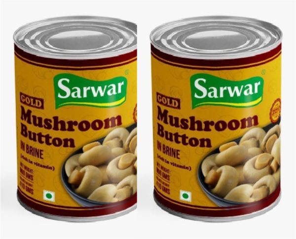 Sarwar Button Mushroom Gold, 800 gm ( Pack of 2)