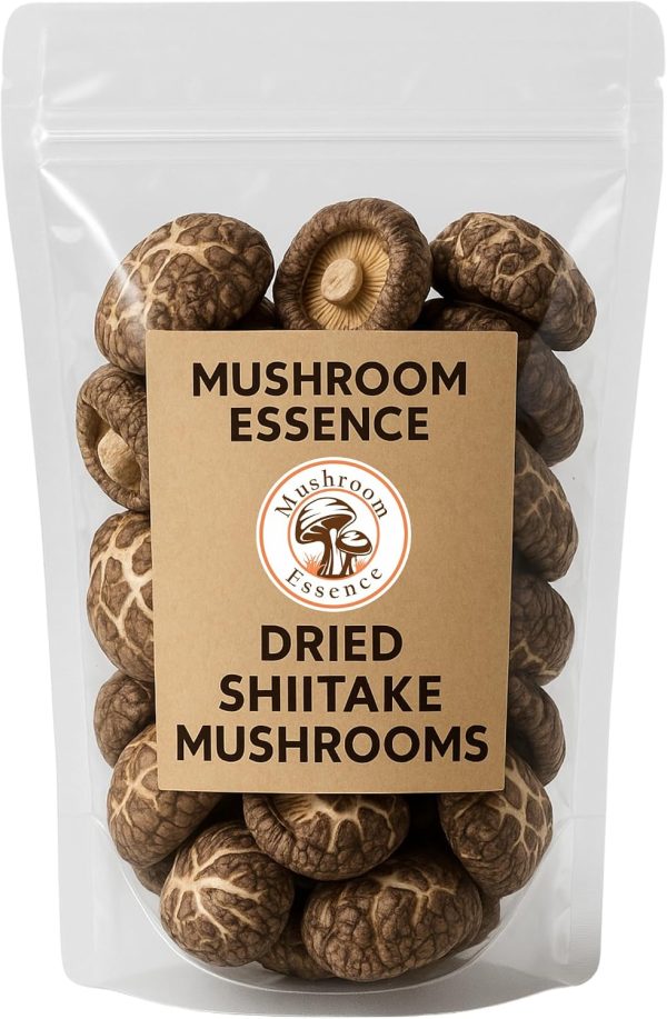 Mushroom Essence Dried Shiitake Mushrooms | Sun-Dried, Whole, Grade A-100g | Rich Umami Flavor | Ideal for Soups, Stir-Fries & Broths |
